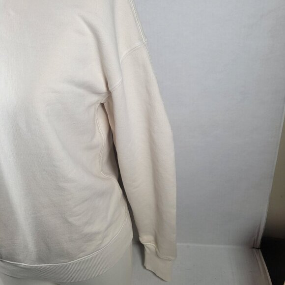 Madewell Womens Cream Crewneck Sweatshirt XXS Cotton Blend Casual Pullover - Picture 3 of 9